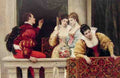 Eugene De Blaas On The Balcony A4 Photo Print