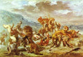 Eugene Delacroix Lion Hunt A4 Photo Print