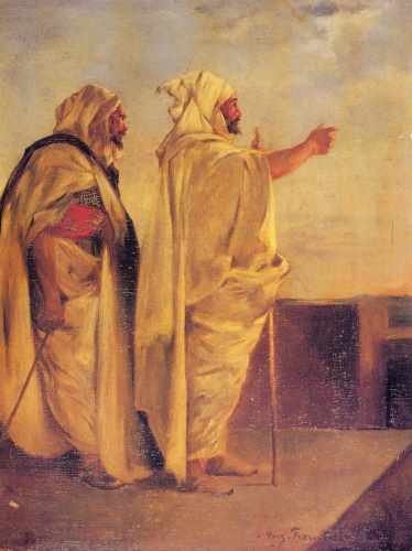 Eugene Fromentin Two Arabs On A Terrace A4 Photo Print