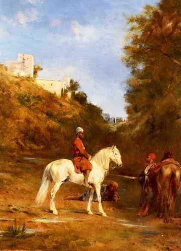 Eugene Fromentin Watering The Horses A4 Photo Print