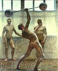 Eugene Jansson jansson eug ne fredrik 1862 1915 lifting weights with  Art A4 Photo Print UK