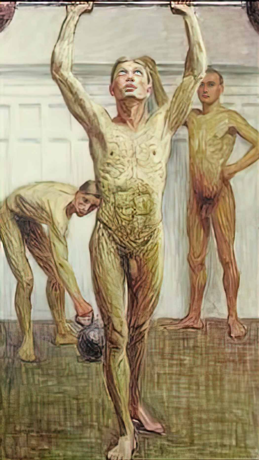 Eugene Jansson jansson eug ne fredrik 1862 1915 pushing weights with  Art A4 Photo Print UK