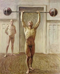 Eugene Jansson jansson eug ne fredrik 1862 1915 pushing weights with two arms 2 Art A4 Photo Print