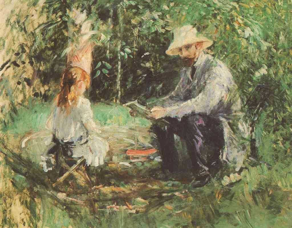 Eugene Manet And His Daughter In The Garden Morisot A4 Photo Print