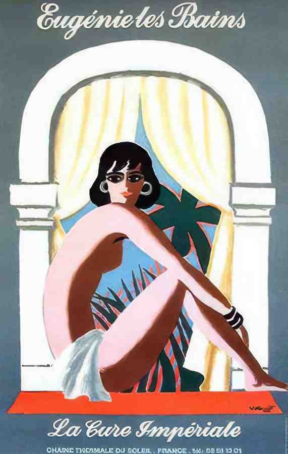 Eugenie les Bains by Villemot Vintage Advert A4 Photo Print