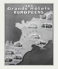 European Hotels Poster Vintage Retro Advert Poster A4 Photo Print