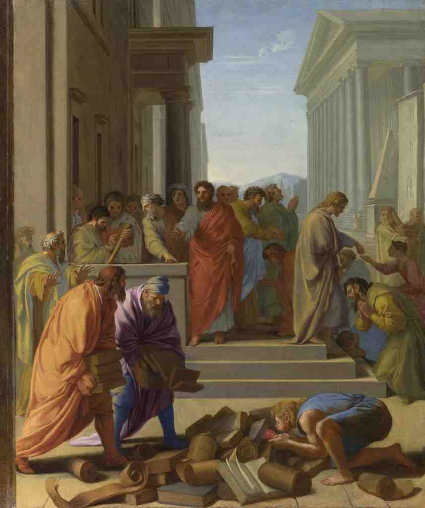 Eustache Le Sueur Saint Paul preaching at Ephesus A4 Photo Print