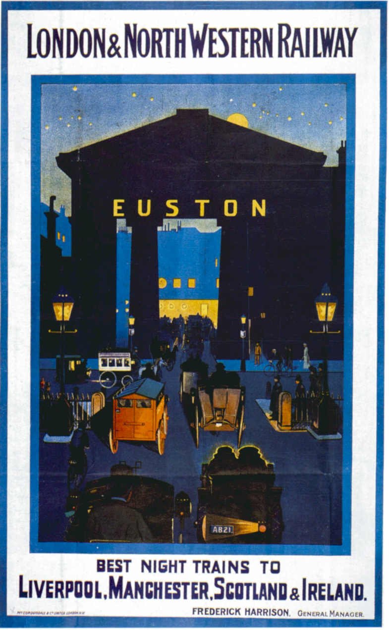 Euston Night Trains Vintage Retro Advert Poster A4 Photo Print