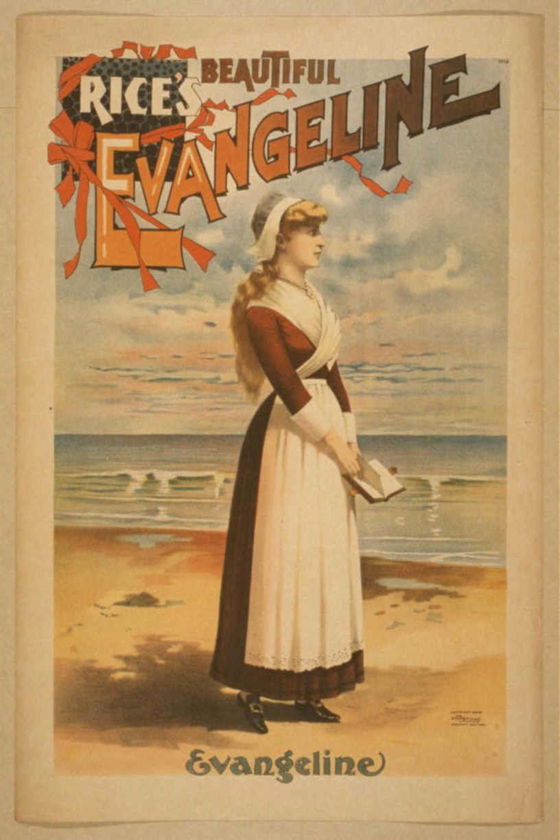 Evangeline Beach Waves Vintage Retro Advert Poster A4 Photo Print