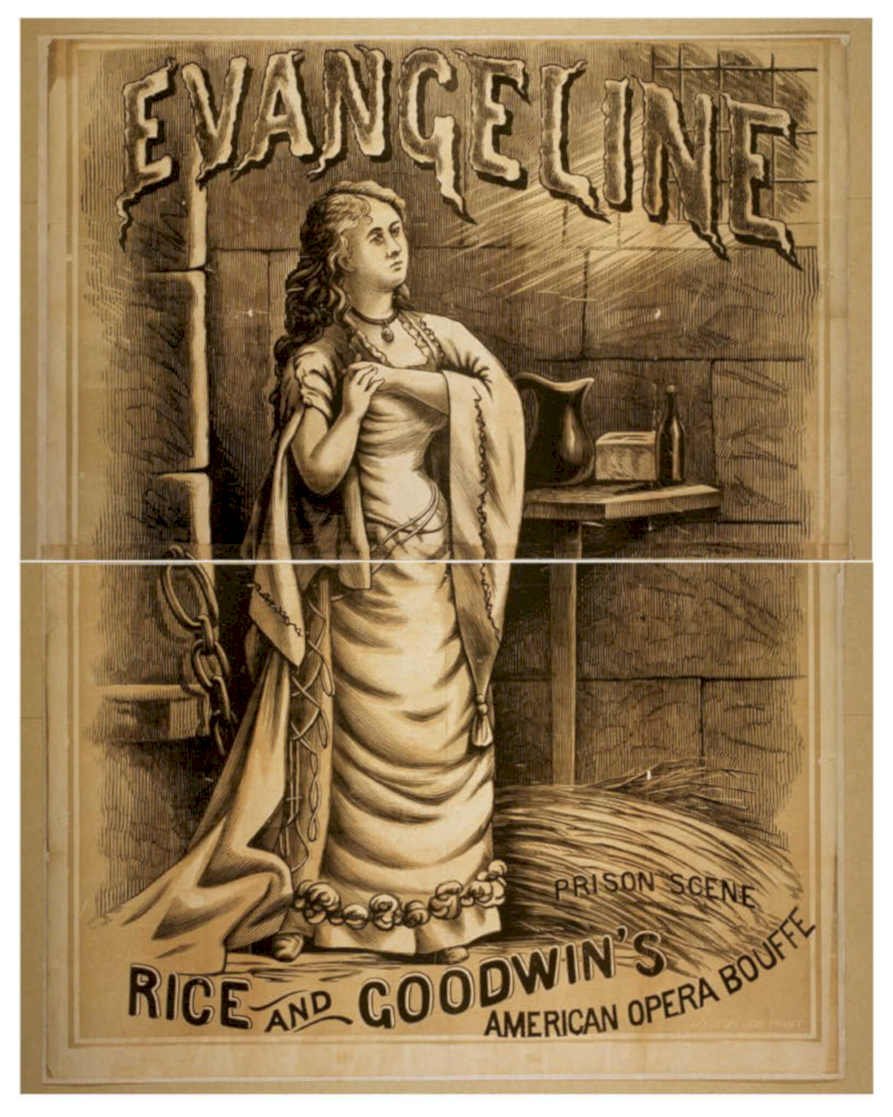 Evangeline Prison Scene Vintage Retro Advert Poster A4 Photo Print
