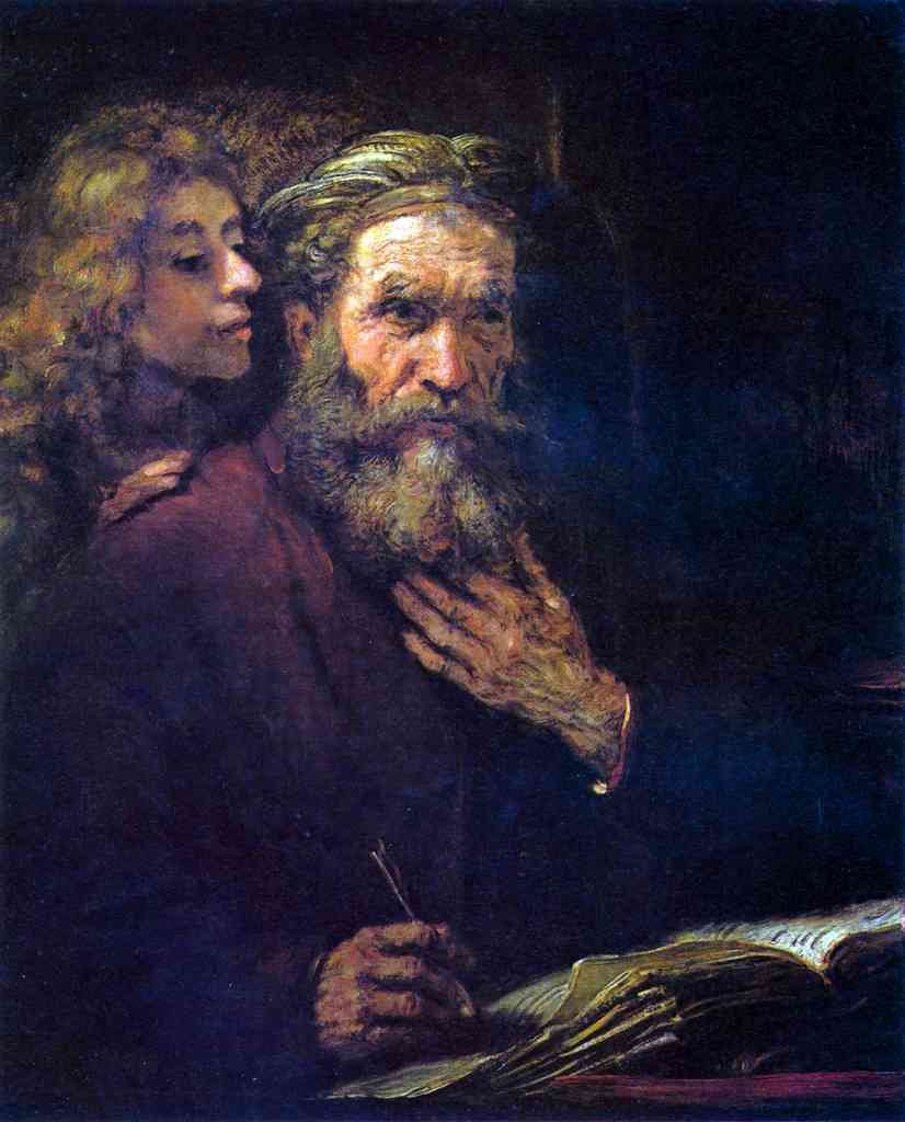 Evangelist Mathew And The Angel Rembrandt A4 Photo Print
