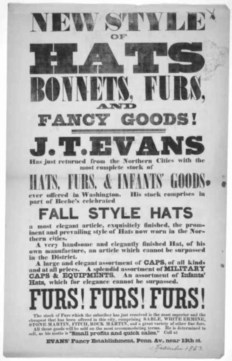 Evans Hats Goods Vintage Retro Advert Ads A4 Photo Print