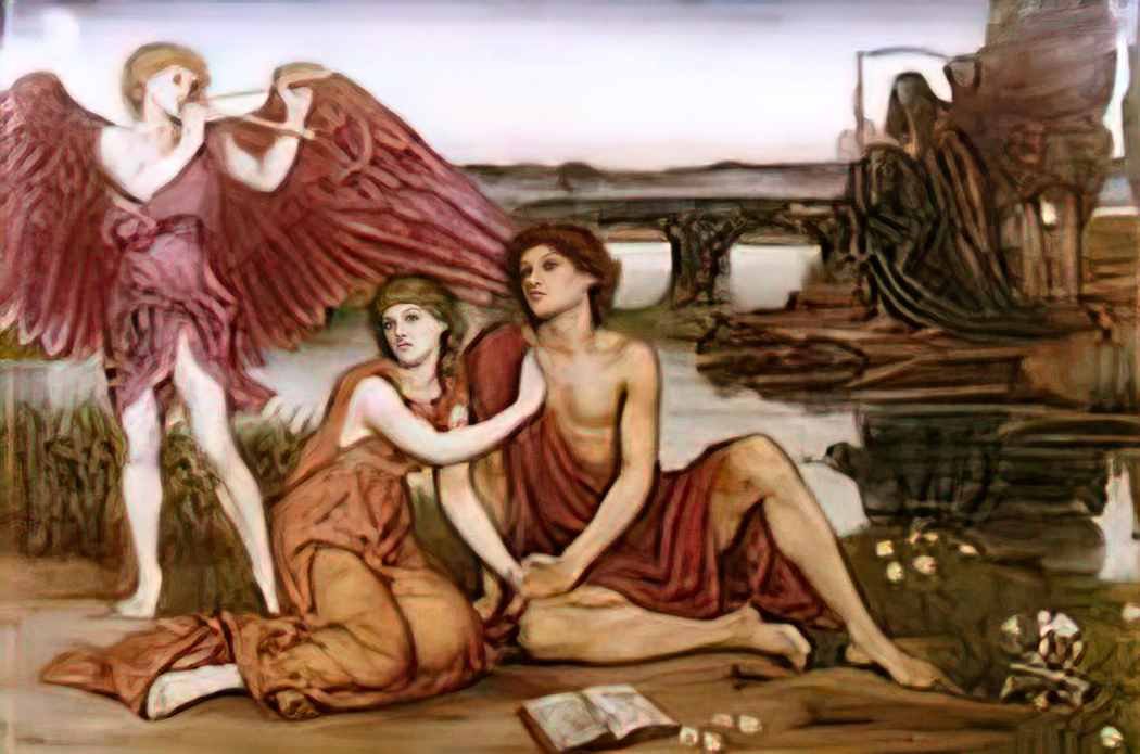 Evelyn De Morgan love s passing 1884 Art A4 Photo Print