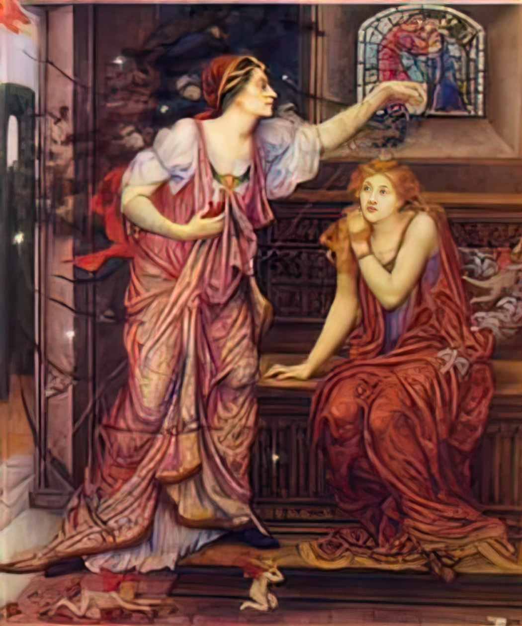 Evelyn De Morgan queen eleanor fair rosamund Art A4 Photo Print UK