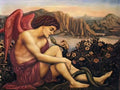 Evelyn De Morgan the angel with the serpent 1975 Art A4 Photo Print UK