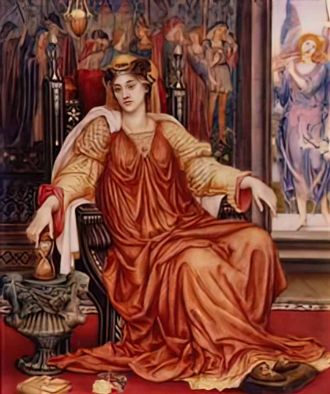 Evelyn De Morgan the hour glass 1904 Art A4 Photo Print