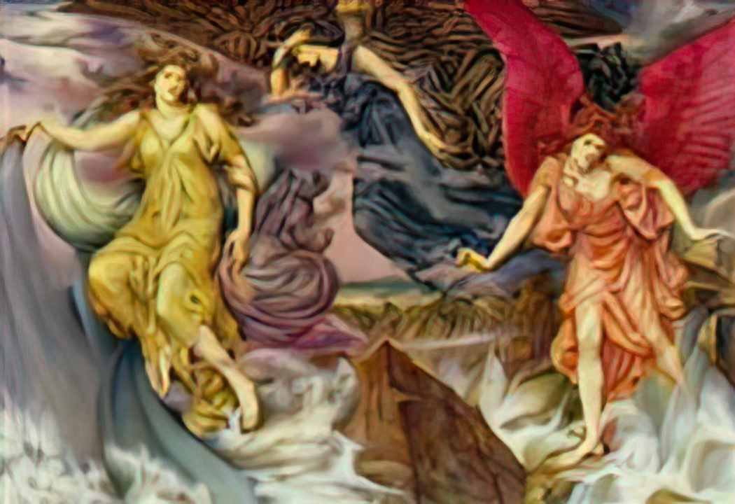 Evelyn De Morgan the storm spirits Art A4 Photo Print