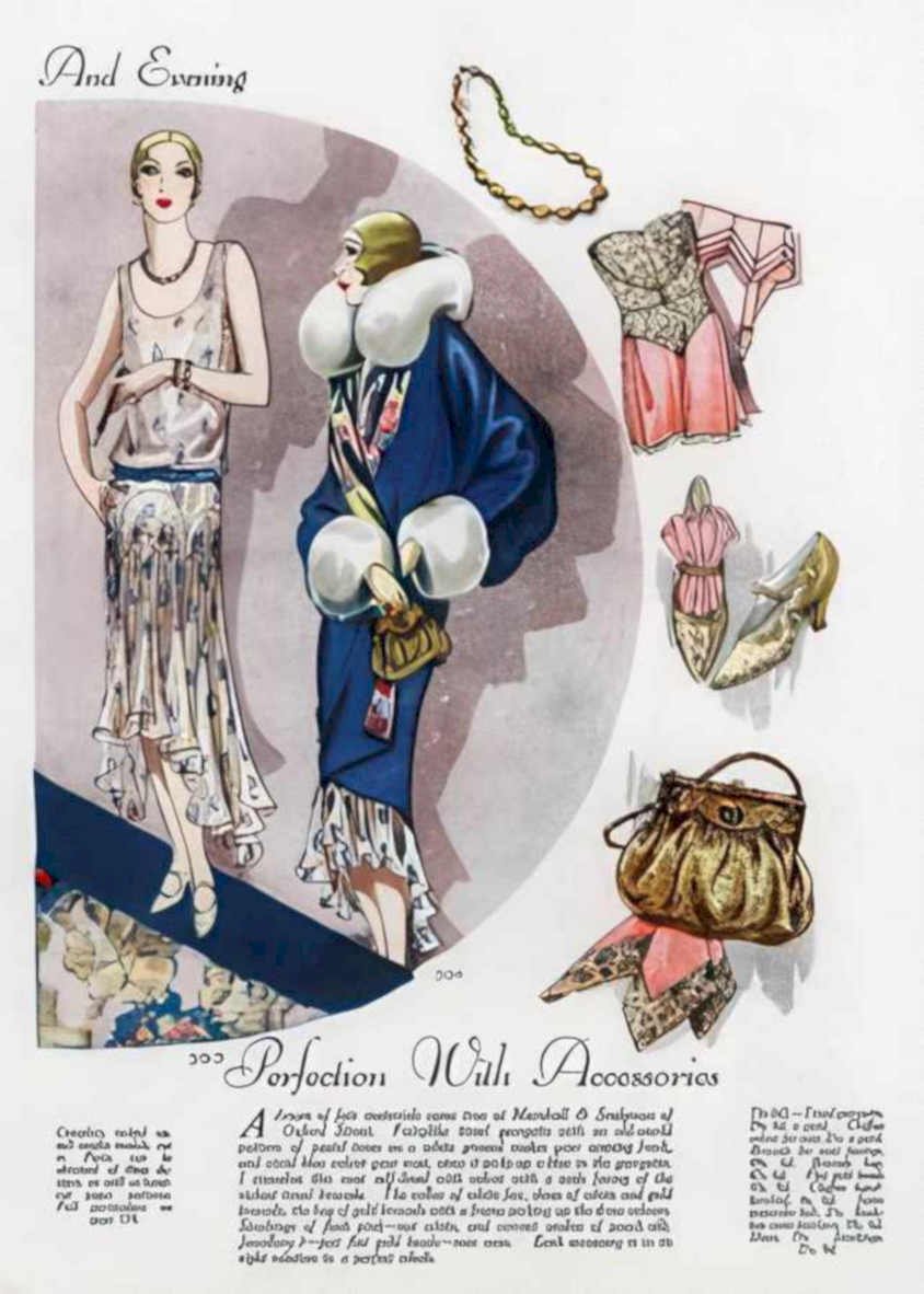 Evening Gowns Jewelry Vintage Retro Advert Ads A4 Photo Print