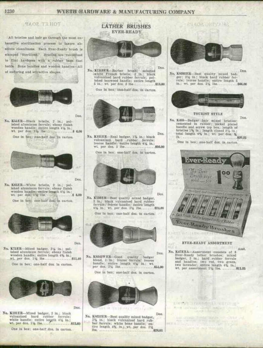 Ever Ready Brushes Vintage Retro Advert Ads A4 Photo Print