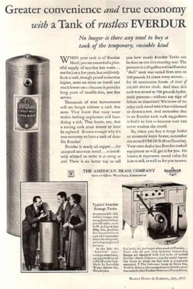 Everdur Tanks 1904 Vintage Retro Advert Ads A4 Photo Print