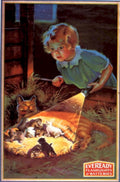 Everready Flashlights Kittens 1930s Vintage Retro Advert Poster