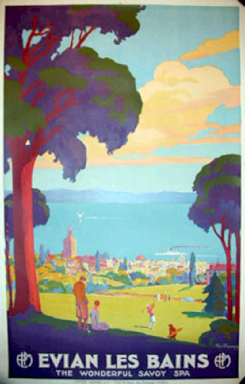 Evian Les Bains 1 Vintage Retro Advert Poster A4 Photo Print