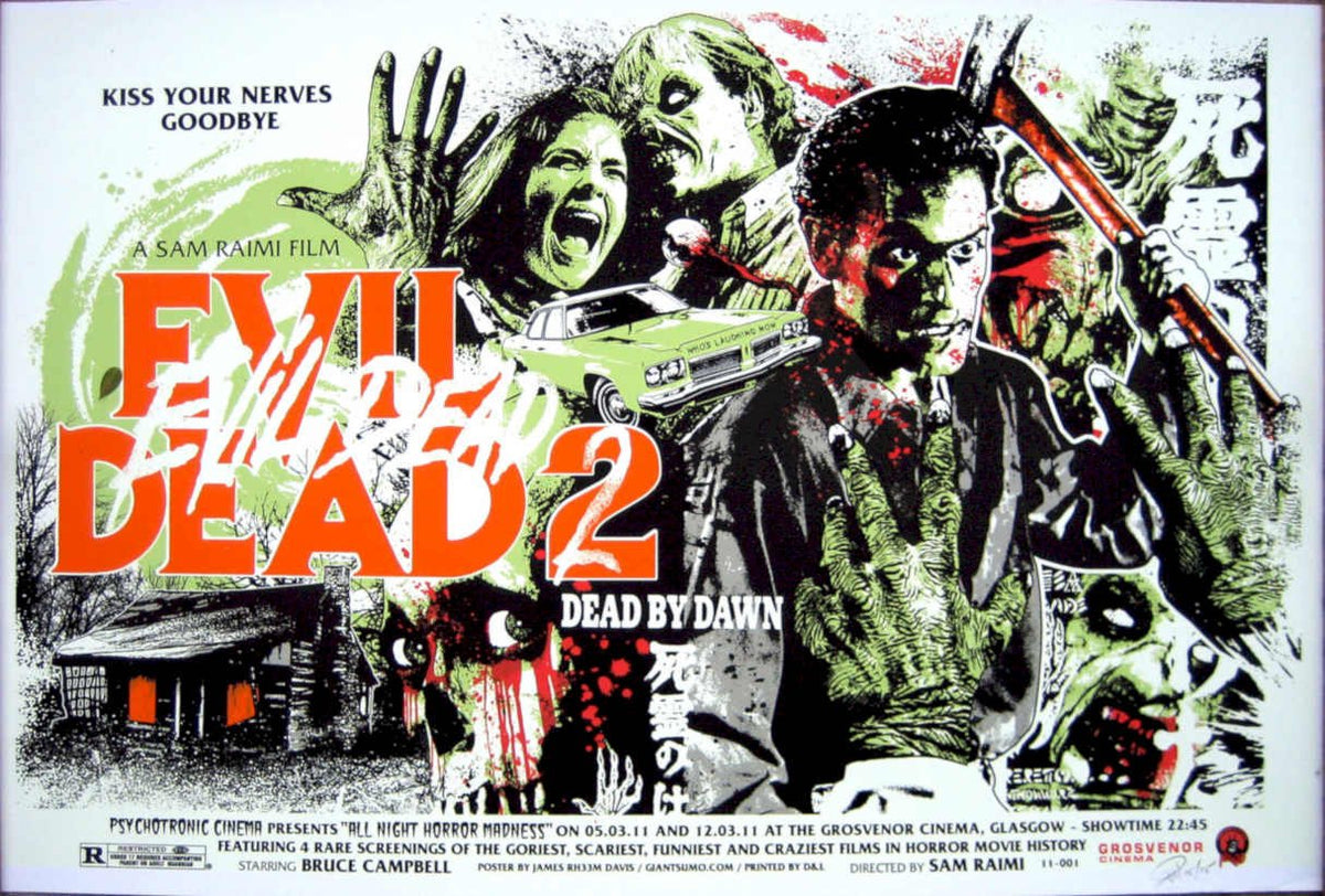 Evil Dead 2 Vintage Retro Advert Poster A4 Photo Print