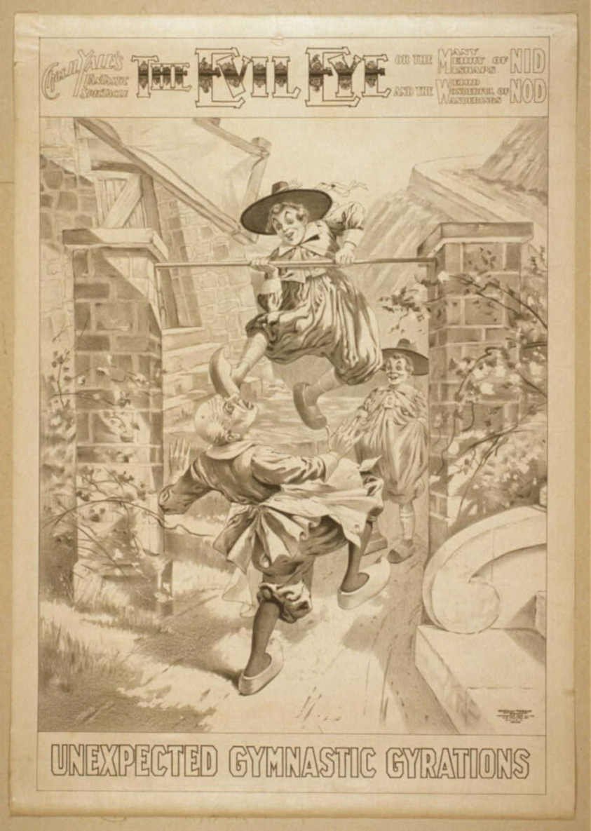 Evil Eye Acrobats Vintage Retro Advert Poster A4 Photo Print