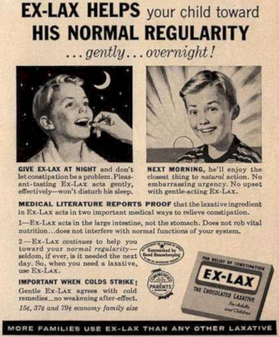 Ex Lax Boys Vintage Retro Advert Ads A4 Photo Print