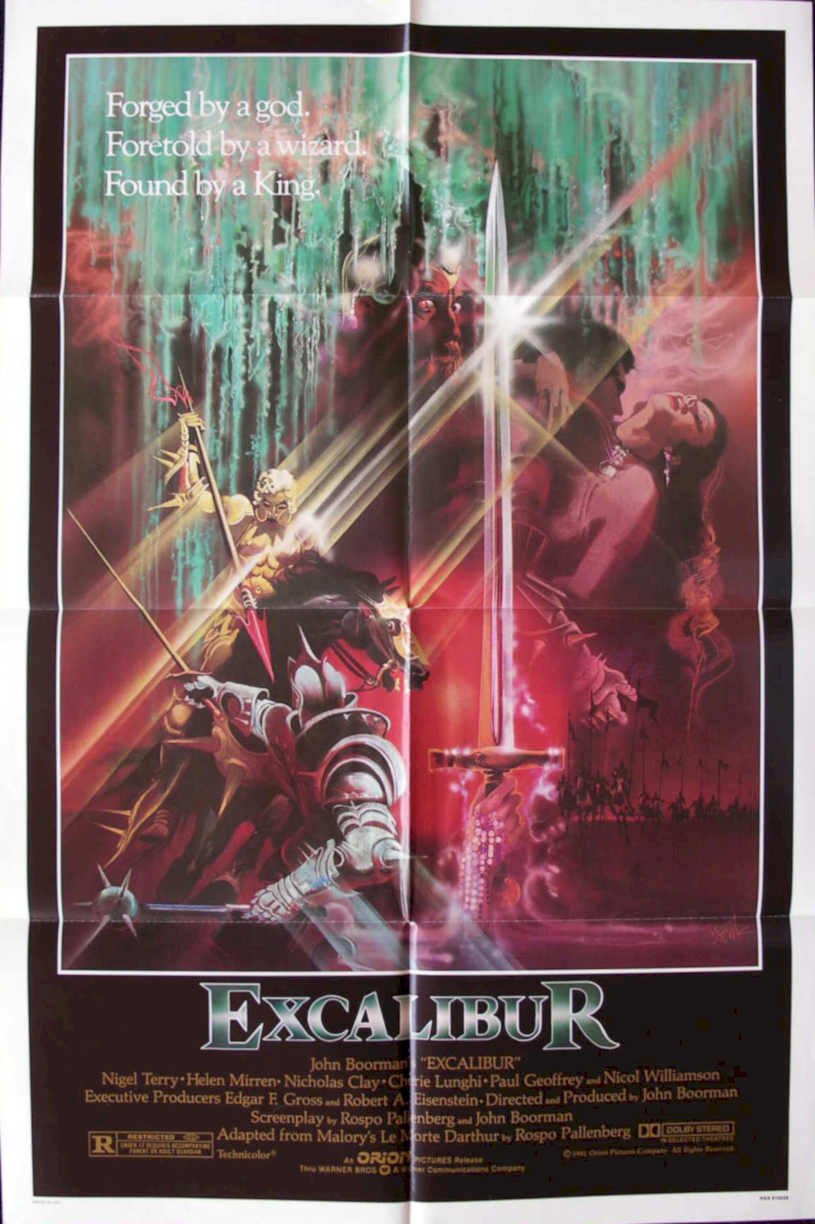 Excalibur Arthur Sword Vintage Retro Advert Poster A4 Photo Print