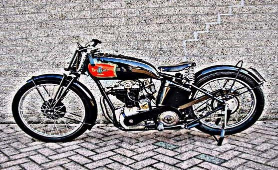 Excelsior Manxman motorbike A4 Photo Print