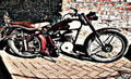 Excelsior Roadmaster motorbike A4 Photo Print