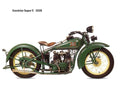 Excelsior SuperX 1930 motorbike A4 Photo Print