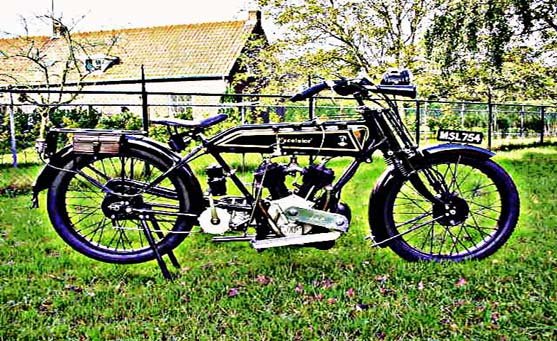 Excelsior V motorbike A4 Photo Print