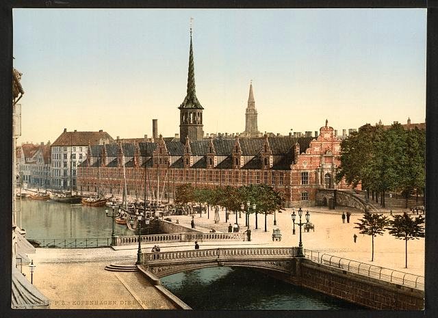 Exchange hall Copenhagen Vintage A4 Photo Print