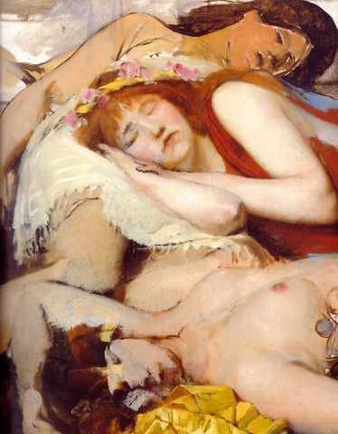 Exhausted Maenides After The Dance A4 Photo Print