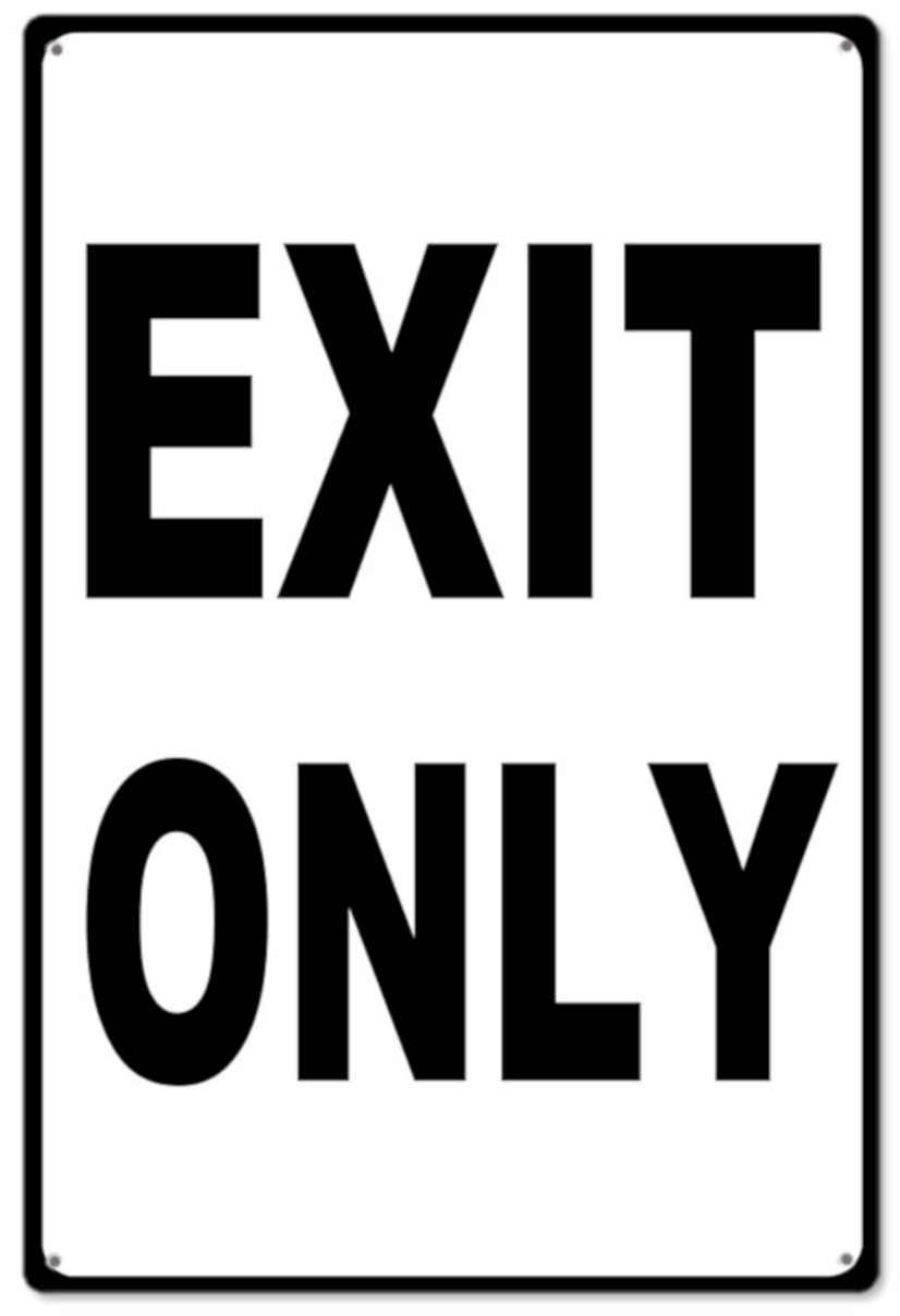 Exit Sign Vintage Retro Advert Ads A4 Photo Print