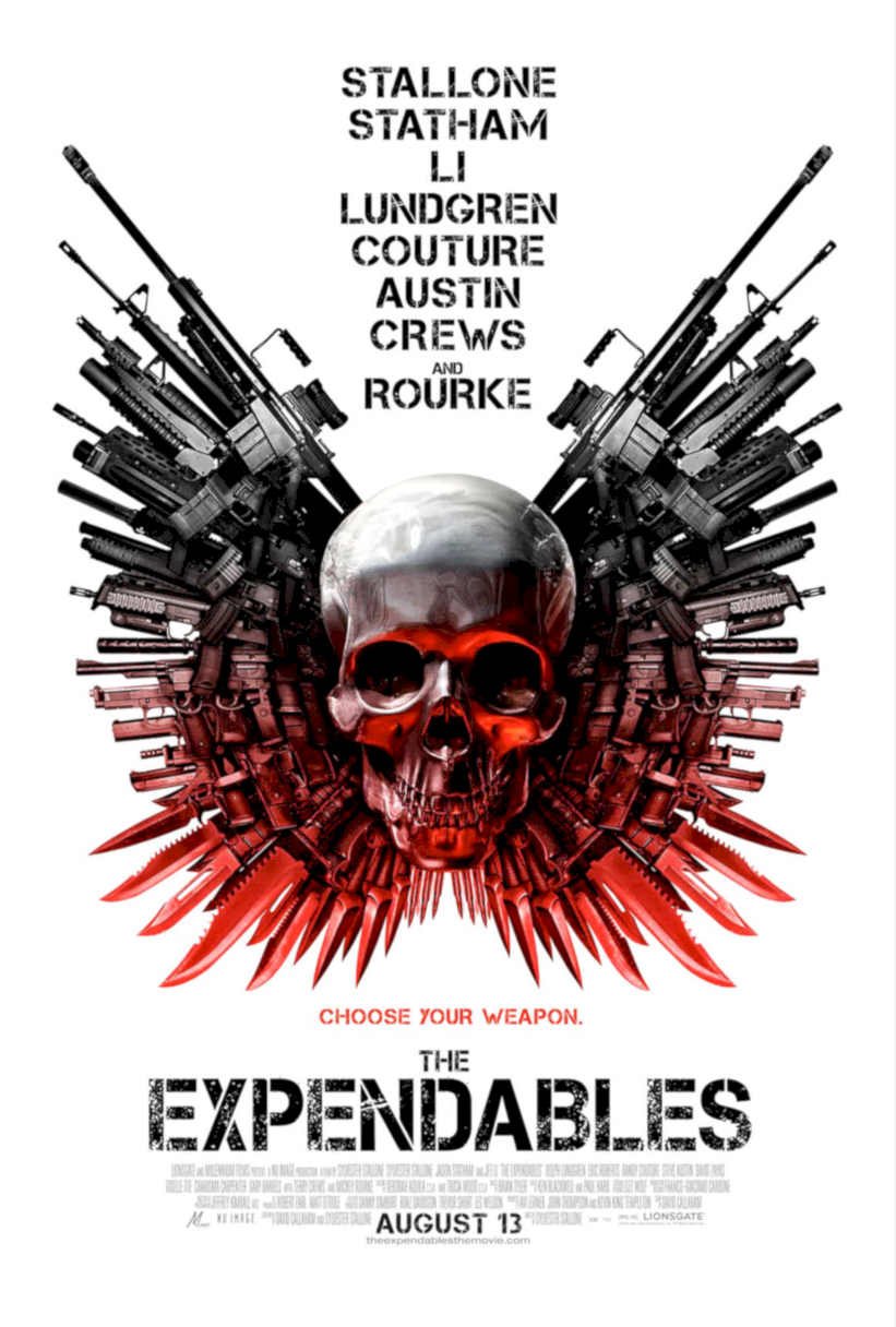 Expendables Skull Action Vintage Retro Advert Poster A4 Photo Print