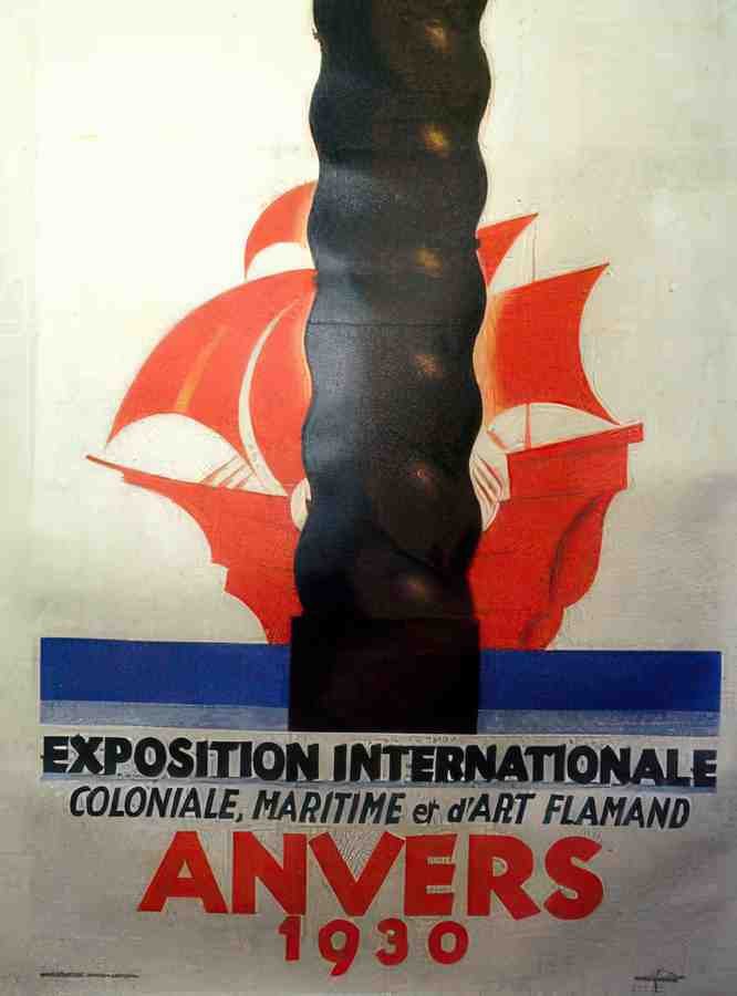 ExpoIntleAnvers1930byMarfurt Vintage Advert A4 Photo Print