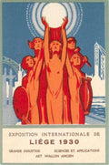 Exposition Li�ge 1930 Vintage Retro Advert Ads A4 Photo Print