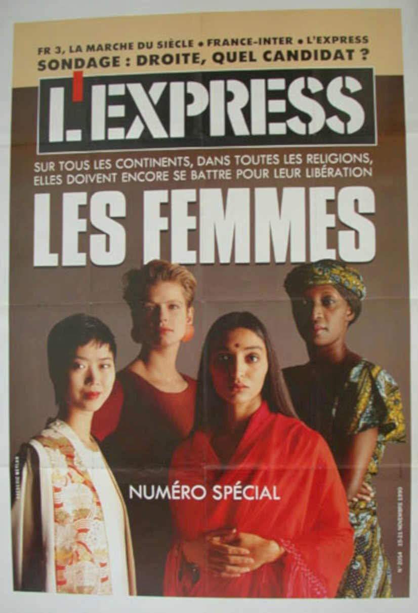 Express Femmes Cityscape Vintage Retro Advert Ads A4 Photo Print