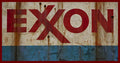 Exxon Sign Rust Vintage Retro Advert Ads A4 Photo Print