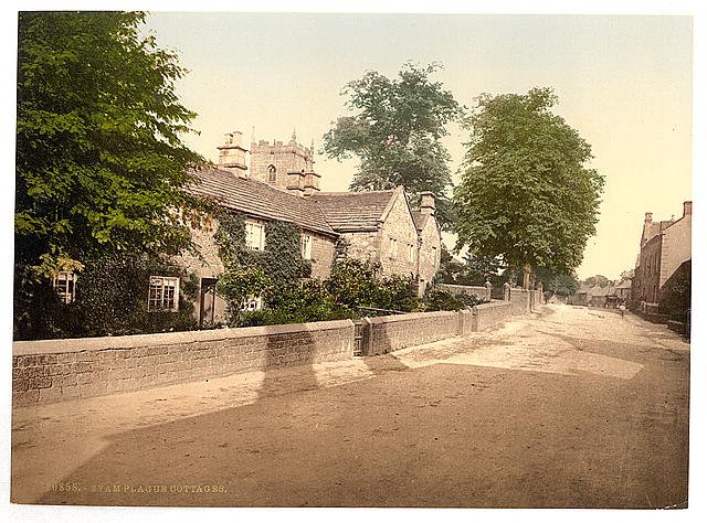 Eyam Plague Cottages Derbyshire Vintage A4 Photo Print