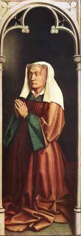 Eyck Jan Van The Ghent Altarpiece The Donor S Wife A4 Photo Print