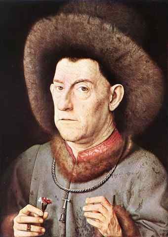 Eyck Jan van Portrait of a Man with Carnation A4 Photo Print