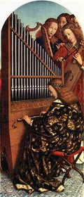 Eyck Jan van The Ghent Altarpiece Angels Playing Music A4 Photo Print