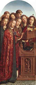 Eyck Jan van The Ghent Altarpiece Singing Angels A4 Photo Print