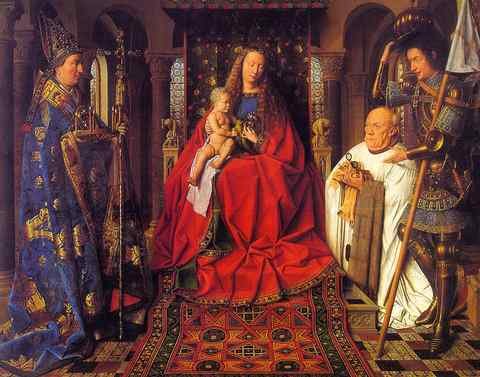 Eyck Jan van The Madonna with Canon van der Paele A4 Photo Print