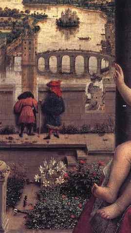 Eyck Jan van The Virgin of Chancellor Rolin detail 1 A4 Photo Print