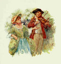 Eyre John 1850 1927 Old Ballads 1906 Couple with Violin A4 Photo Print